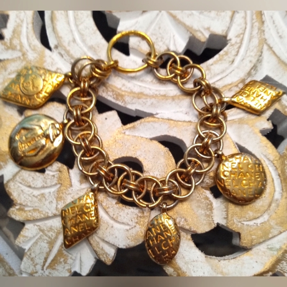Chanel Gold Charm Bracelet - 100% Authentic